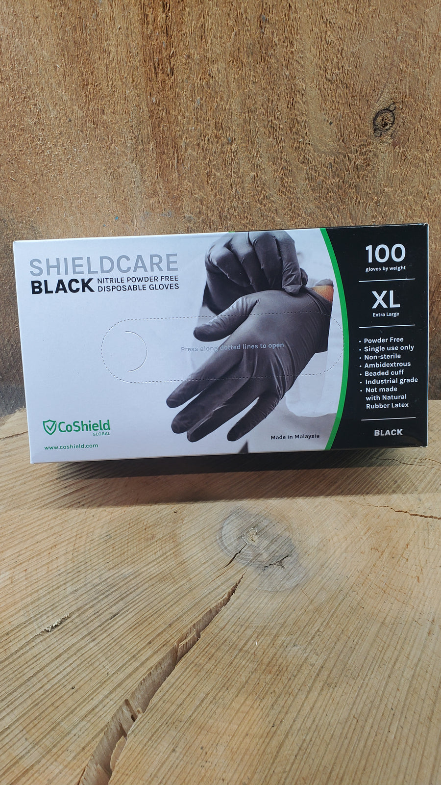 Nitrile Gloves Black Shieldcare XL