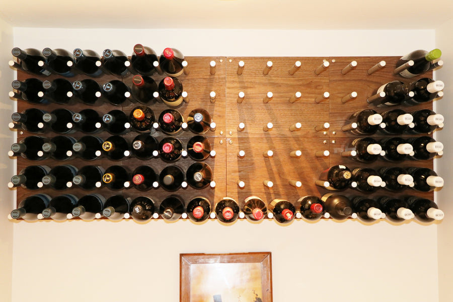 Wine storage with aluminum wine pegs
